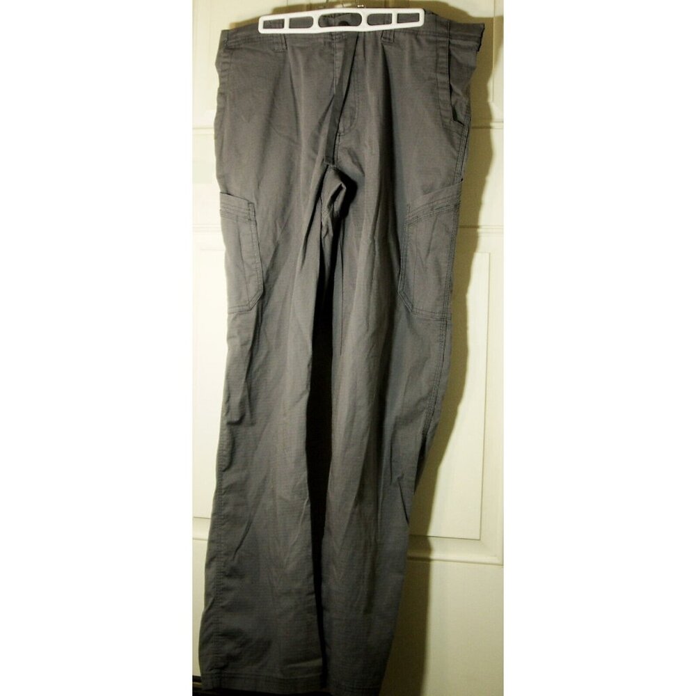 Carhartt Mens Rugged Flex Relaxed Fit Canvas Work Pant Size Tall L Large Gray